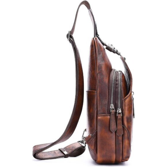 ⚡Women Coffee Genuine Leather Crossbody Sling Handmade Classic Vintage Bag - Picture 2 of 6